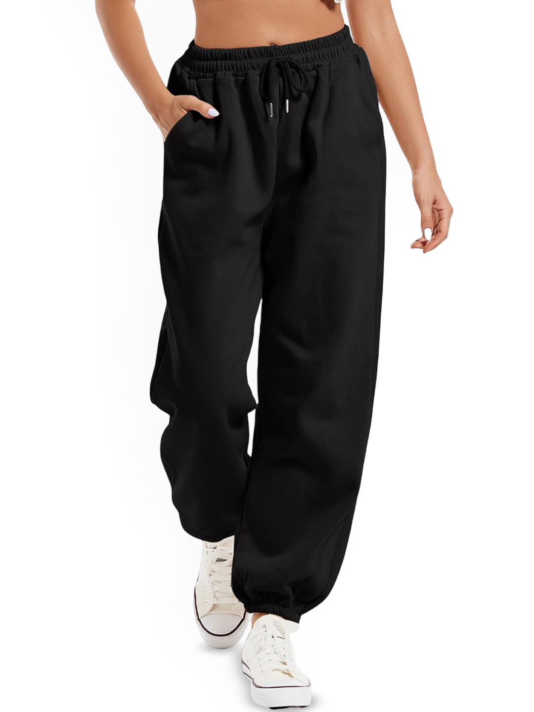 dockstreet Women Relaxed-Fit Mid Rise Joggers