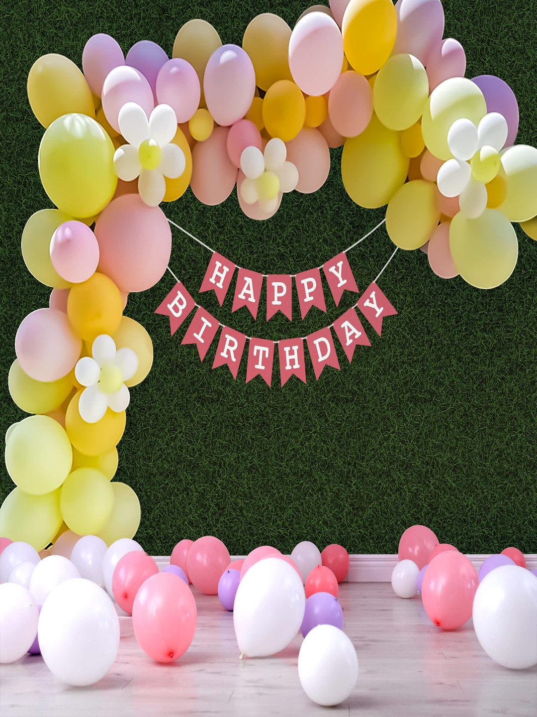 Special You 67Pcs Pink & Yellow Happy Birthday Decor