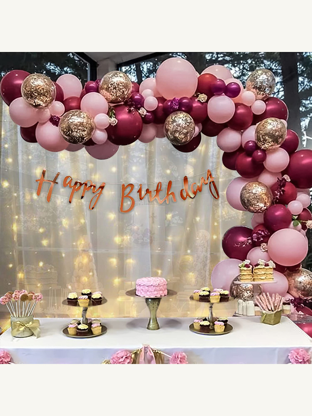 Special You Burgundy and Pink Theme Birthday Decoration Kit