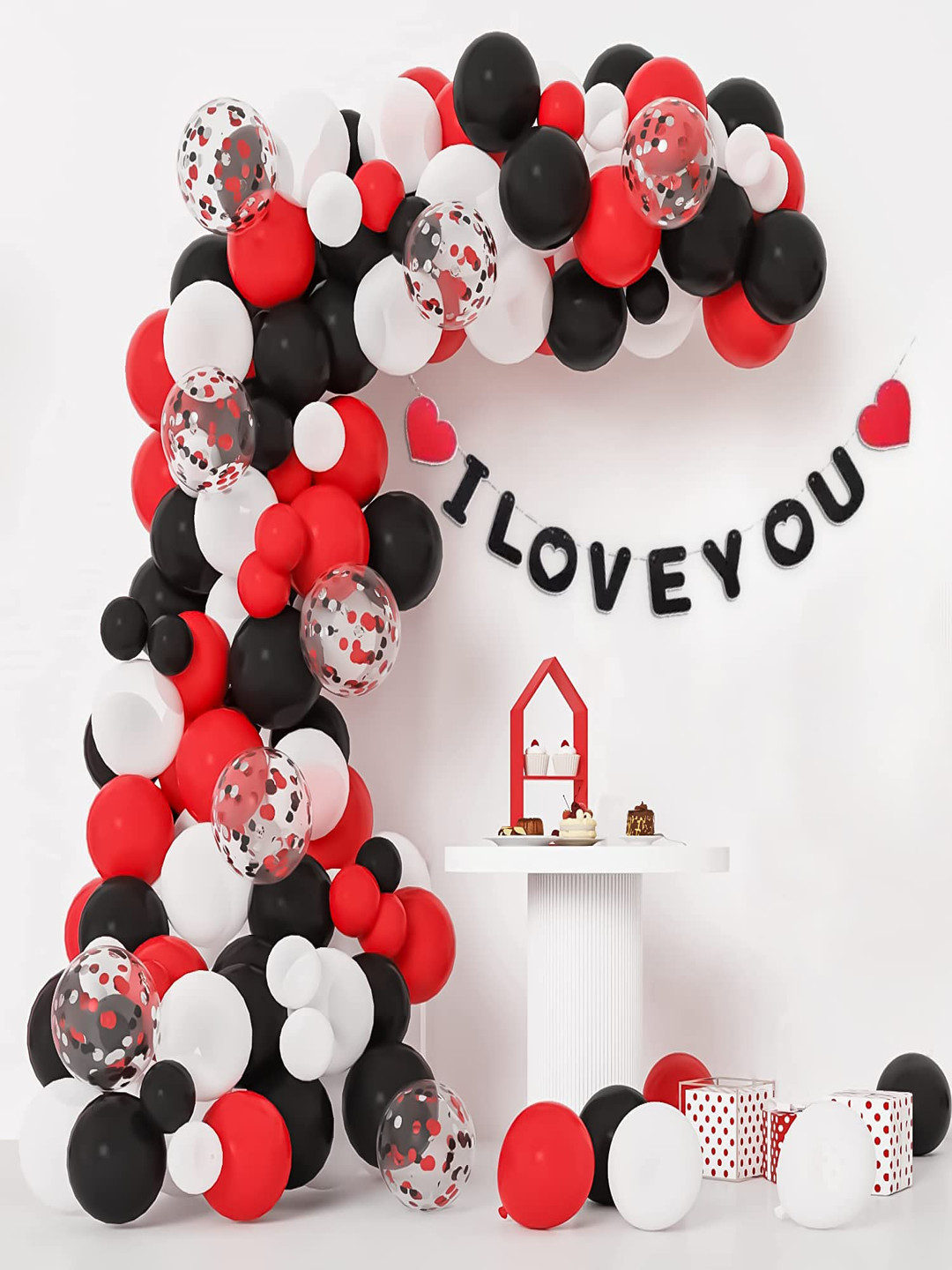 Special You 52Pcs Red & Black Valentines Day Decor
