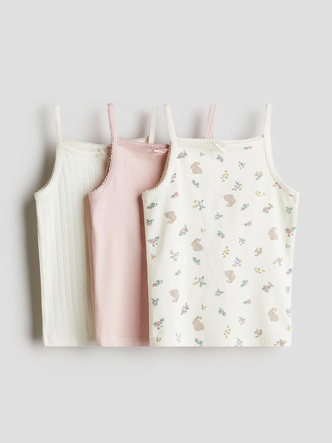 H&M 3-Pack Cotton Strappy Tops