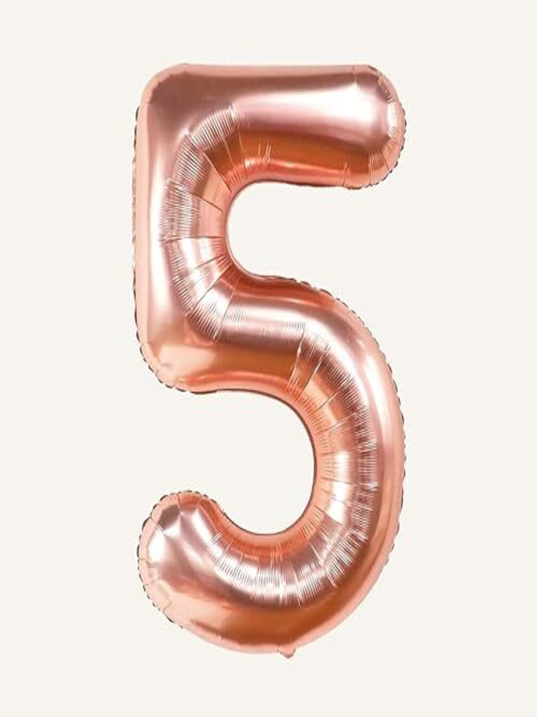 Special You Five Rose Gold Toned Number Textured Foil Balloon Birthday Decor