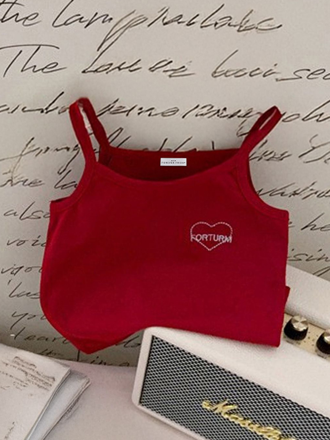 FOREVER FRIDAY Shoulder Straps Crop Top