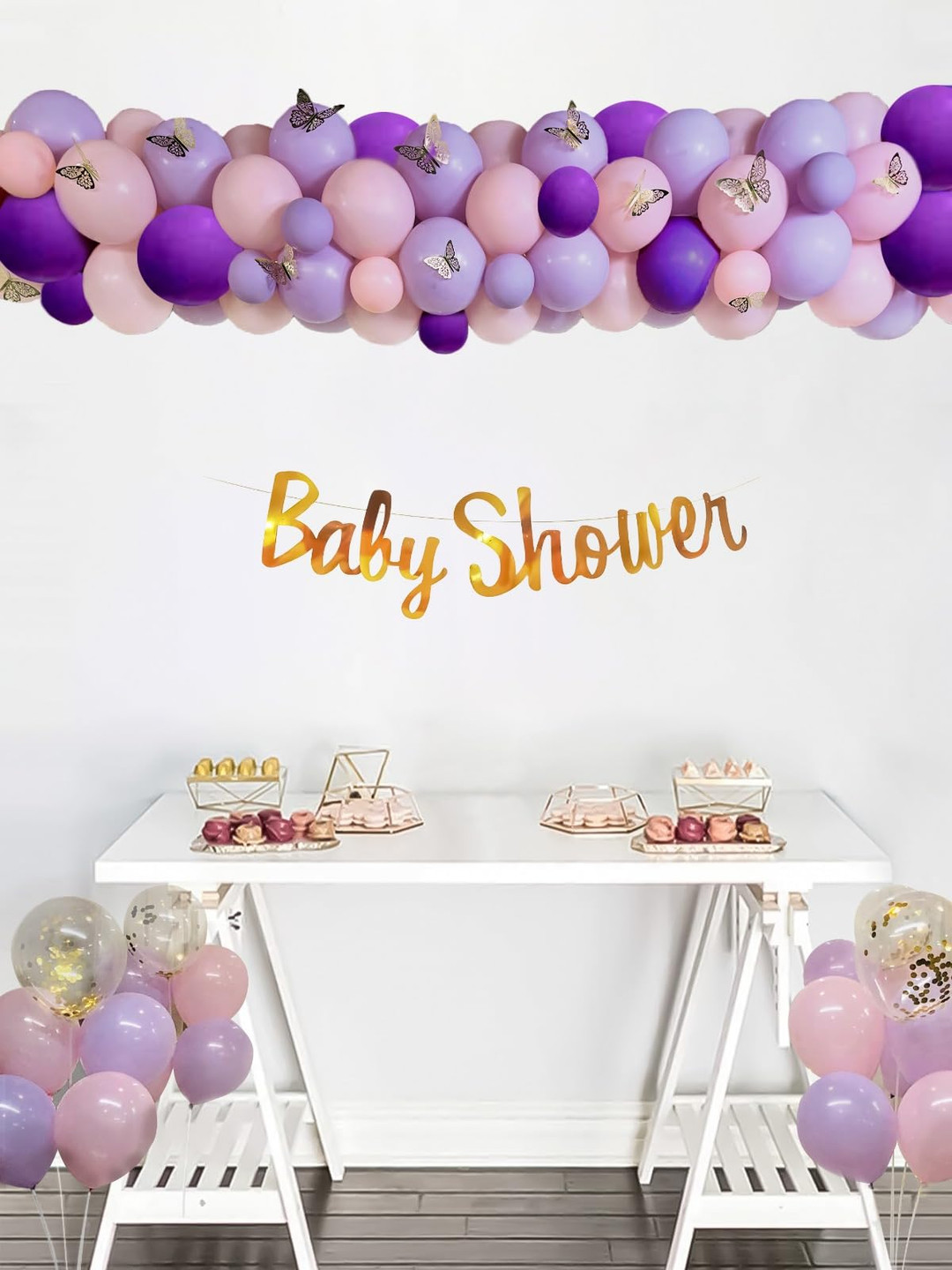 Special You 20 Pcs Purple & Pink Baby Shower Decor