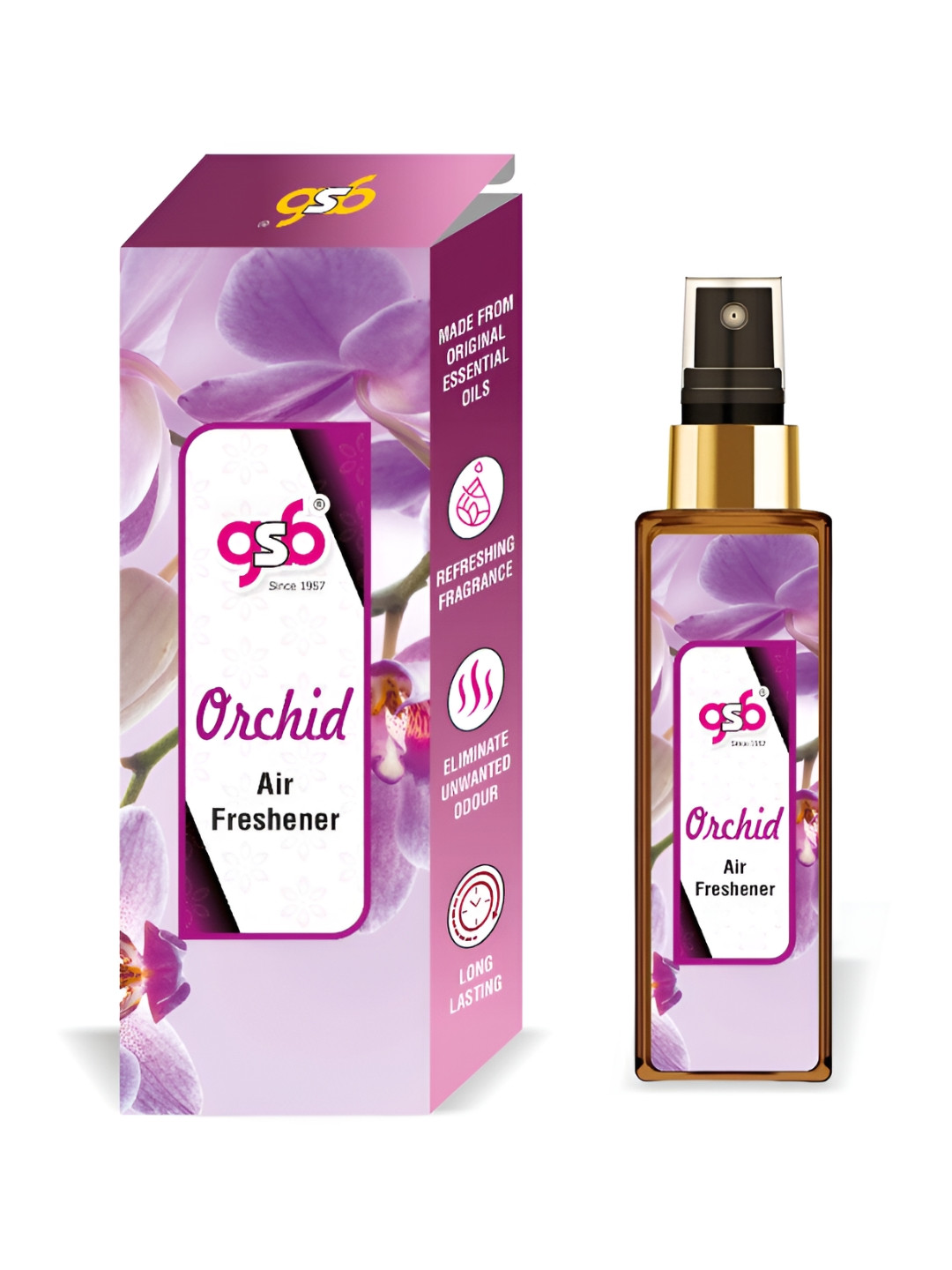 GSB Orchid Purple And White Long Lasting Natural Air Freshener-100 ml