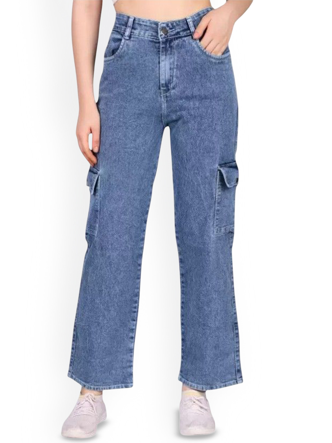 Dream Girl Women Straight Fit High-Rise Highly Distressed Stretchable Jeans