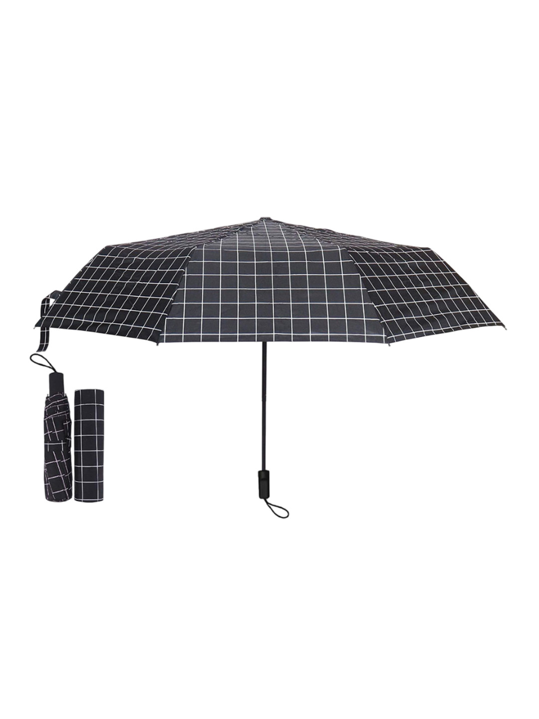 Alexvyan Checked Rain Sun & UV Protection Automatic Umbrella