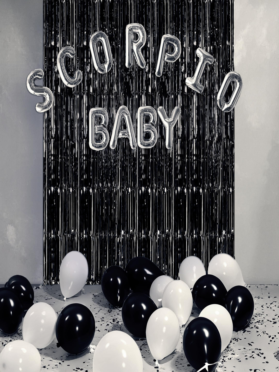 Special You 34Pcs Black & White Scorpio Baby Decor
