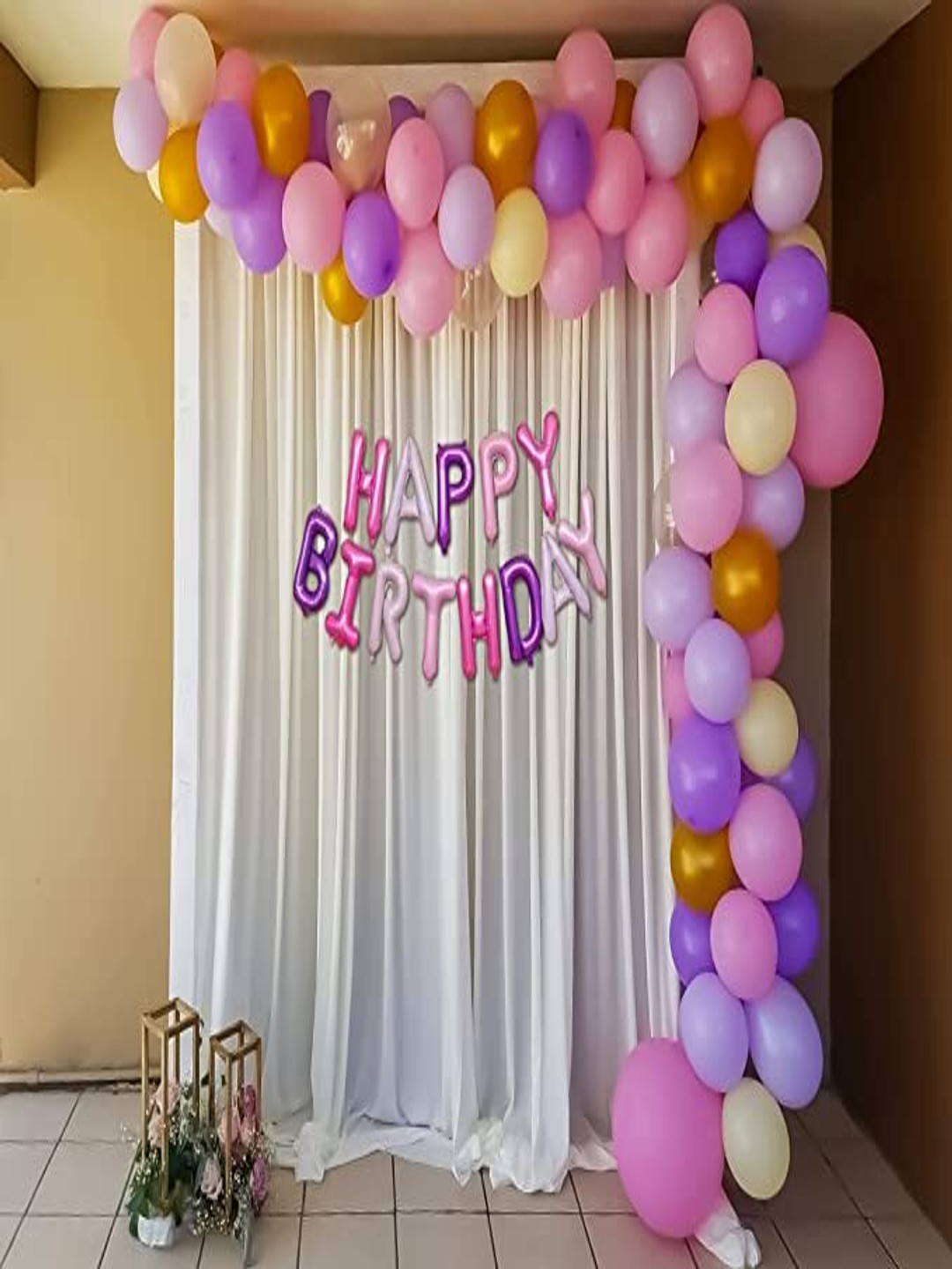 Special You Pink & Gold Toned 65 Pieces Happy Birthday Decor