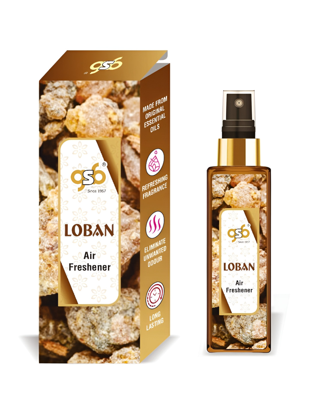 GSB Loban Beige And White Long Lasting Natural Air Freshener-100 ml