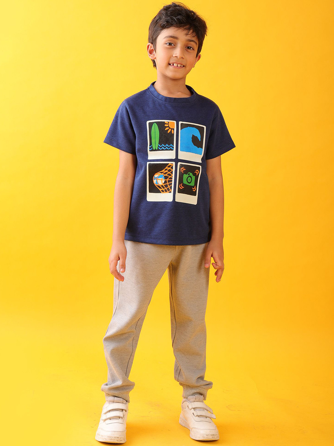 Anthrilo kids Boys Waves Summer Jogger Clothing Set