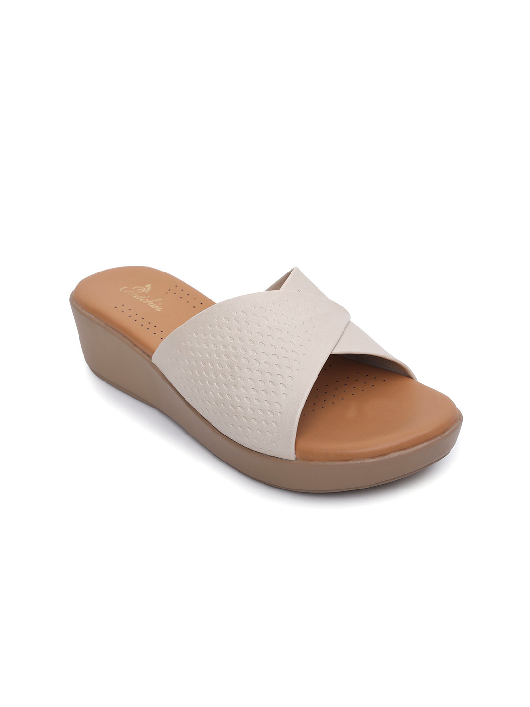 Padchin PU Platefrom Open Toe Open Back Sandals