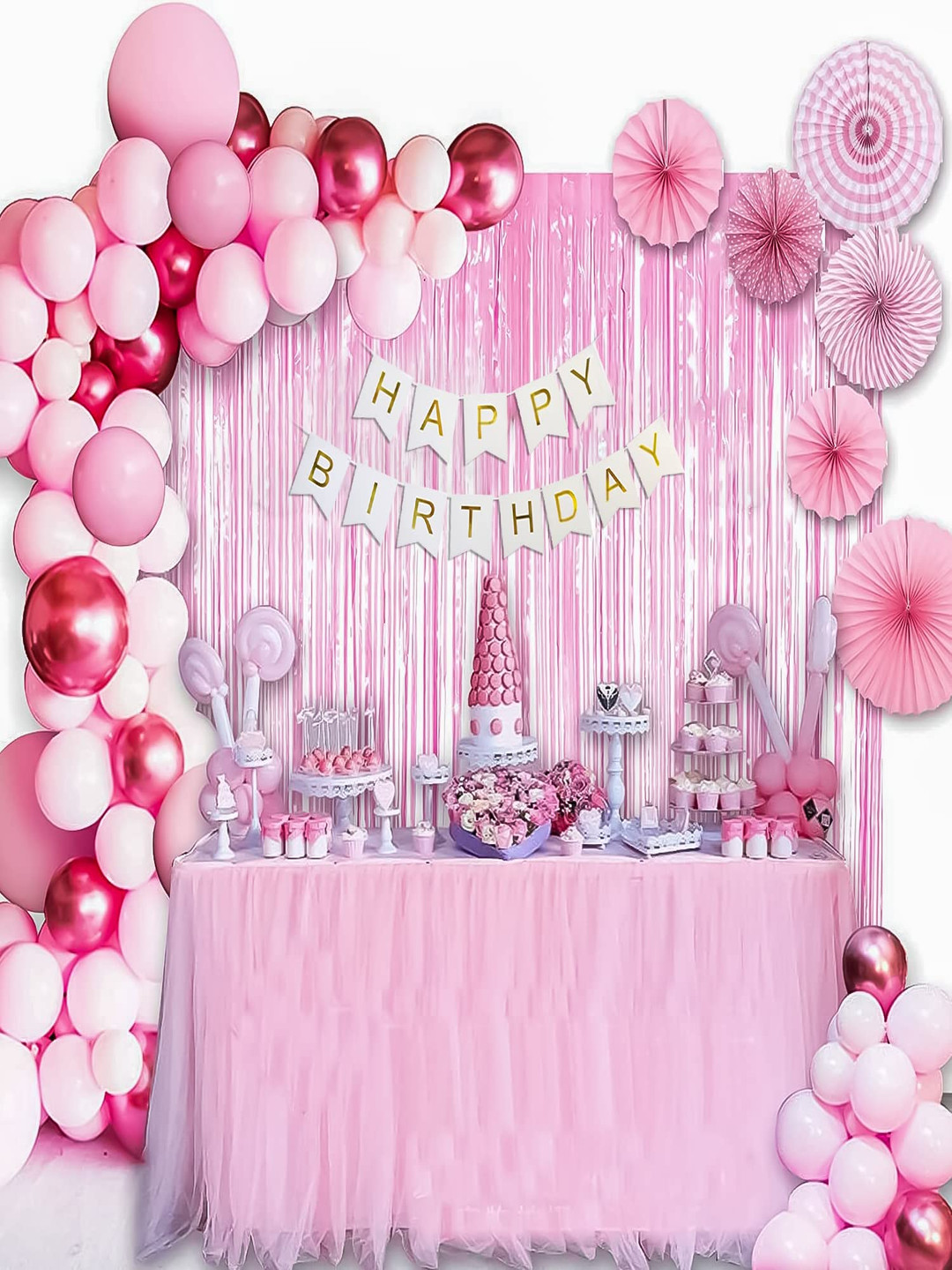 Special You Set Of 71 White & Pink Festive Decors