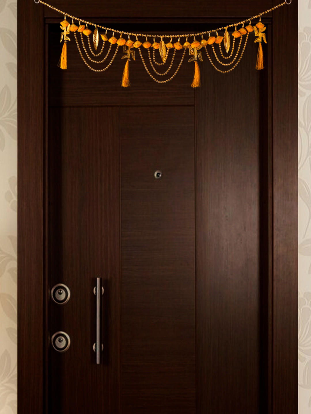 Special You Yellow & Gold Swastik Door Hanging Plastic Toran Festive Decor