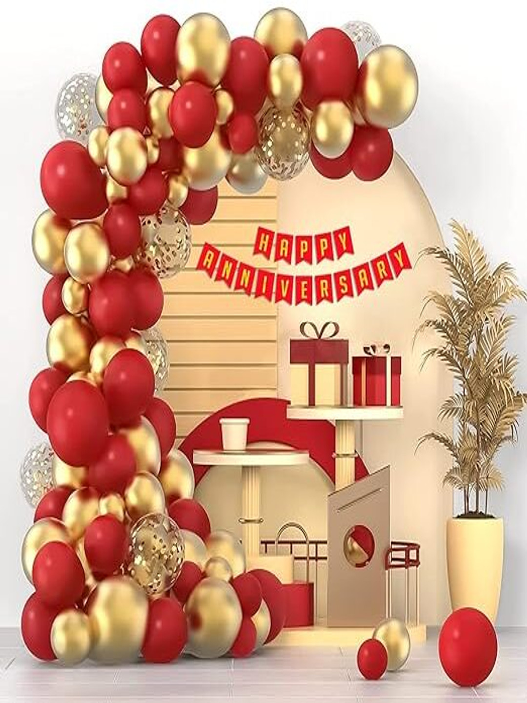 Special You Red & Yellow 53 Pcs Balloons Decoration Items