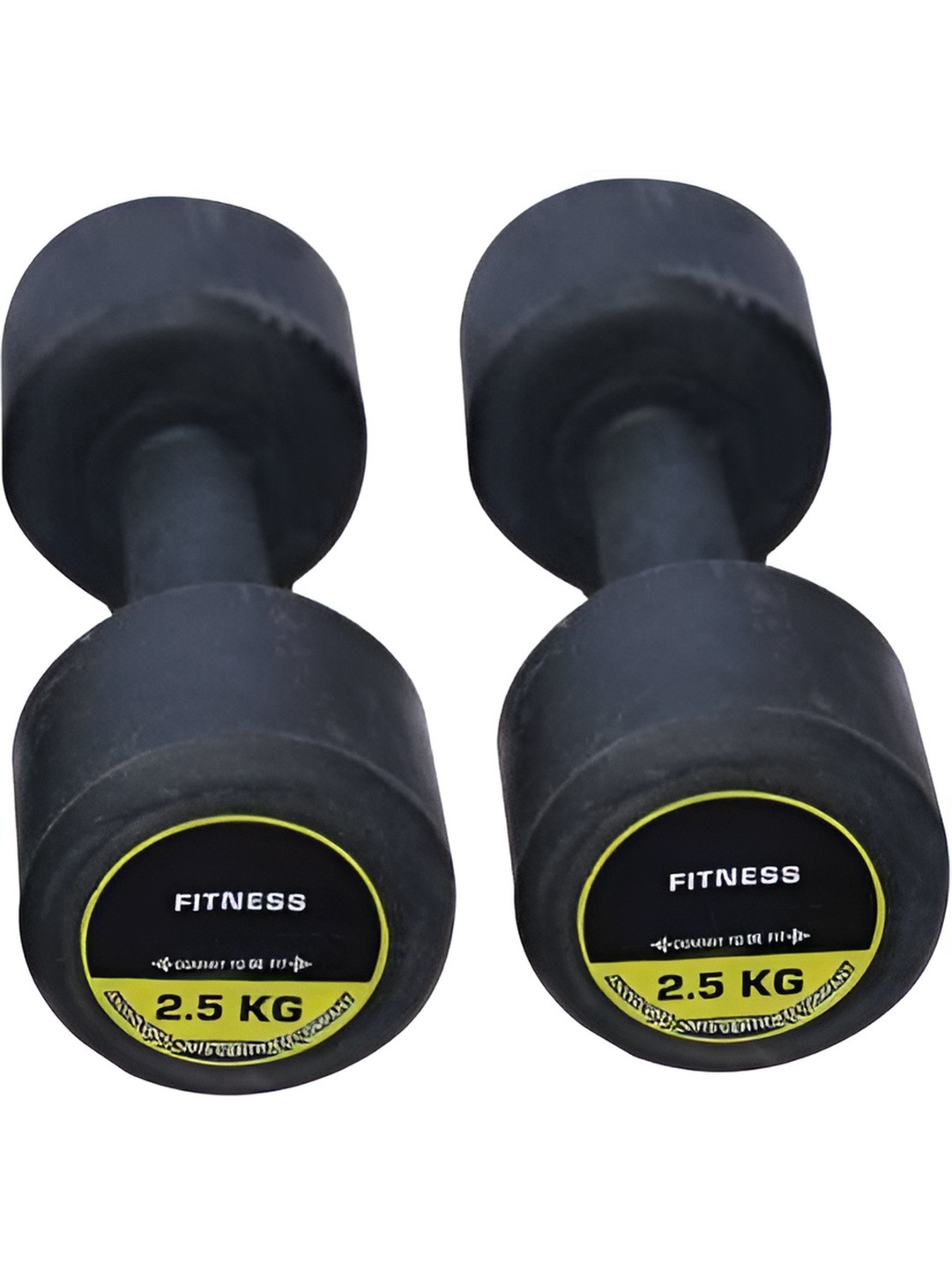 HackerX 2-Pcs Rubber Dumbbells - 2.5 kg Each