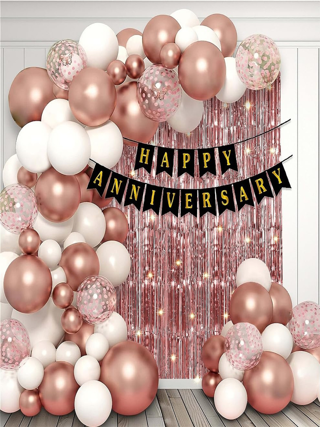 Special You 45 Pcs Brown & White Birthday Decorations