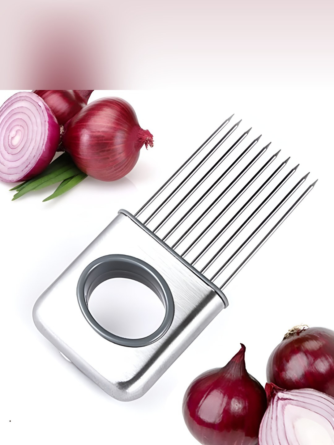 Baskety Grey Onion Holder Tool