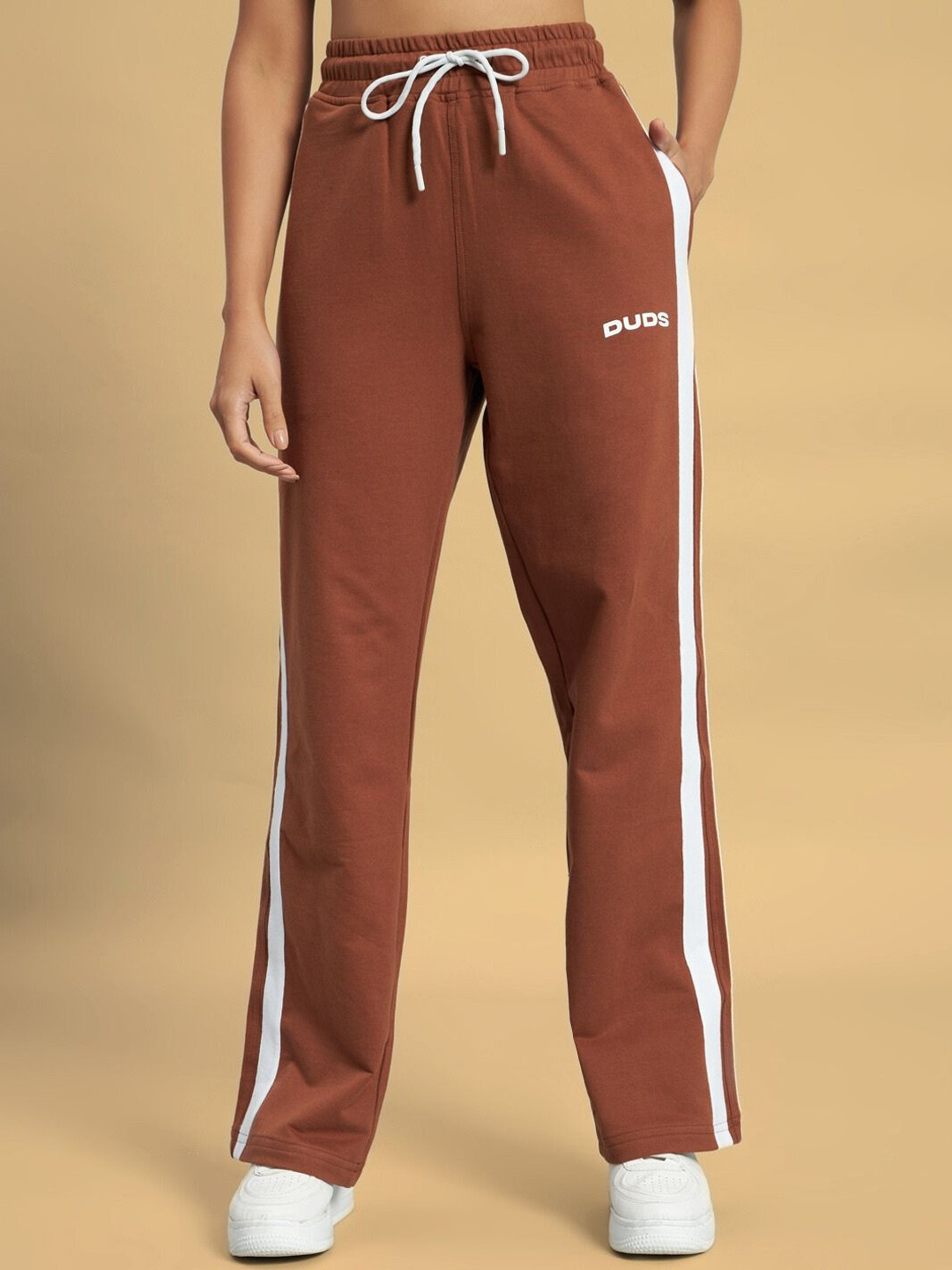 WEARDUDS Women Mid Rise 2 Stripe Track Pant