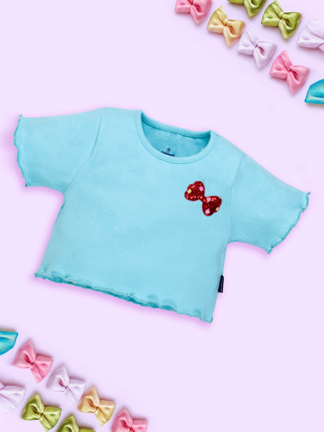 KiddoPanti Girls Applique T-shirt