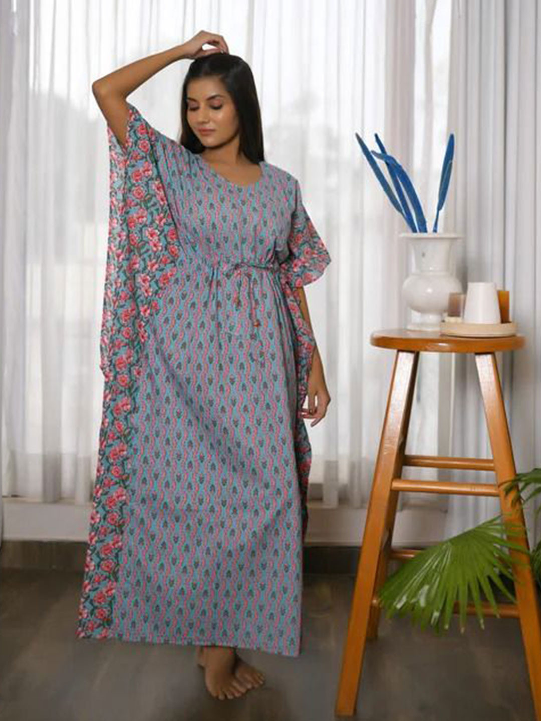 Vivika Yoke Design Gotta Patti Pure Cotton Maternity Gotta Patti Pleated Anarkali Kurti