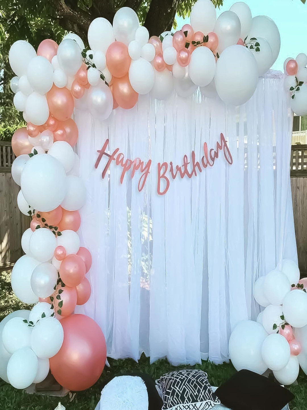 Special You 69-Pcs White & Peach-Colore Balloon Happy Birthday Decor