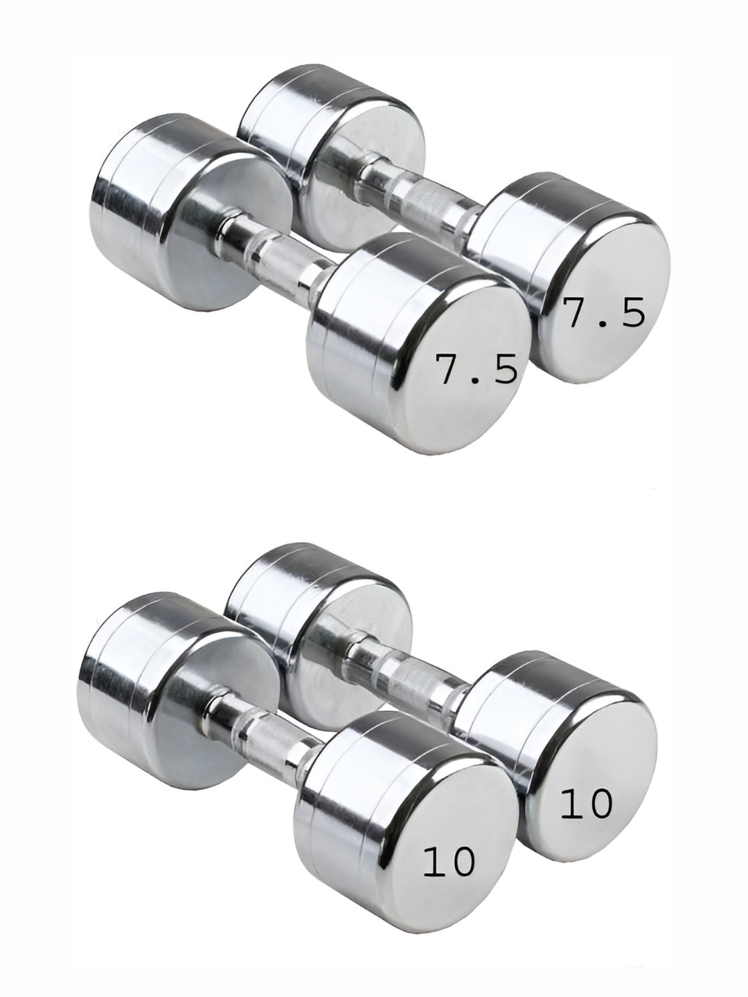 HackerX 4 Pieces Steel Fixed Weight Dumbbells - 35 kg