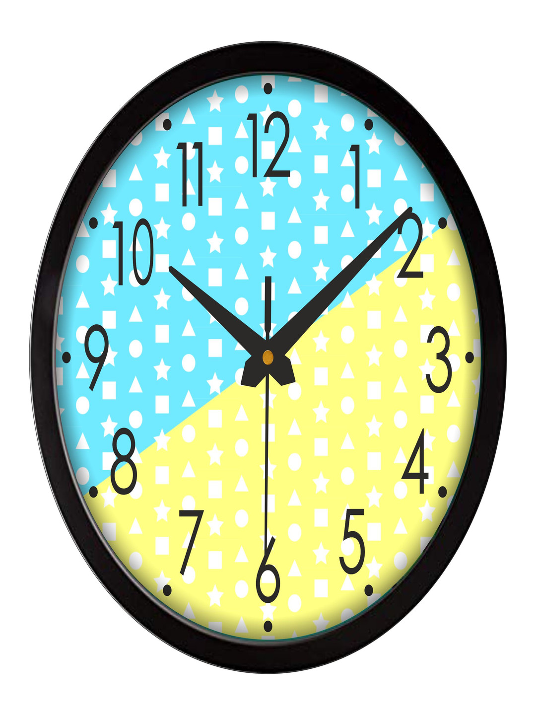 Orex Blue & Yellow Printed Vintage Wall Clock