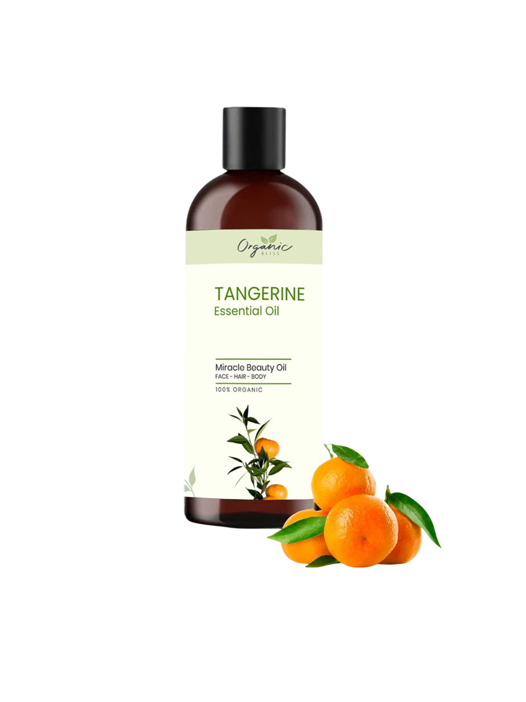 Organic Bliss Tangerine Essential Beauty Massage Oil For Face Hair & Body - 50 ml