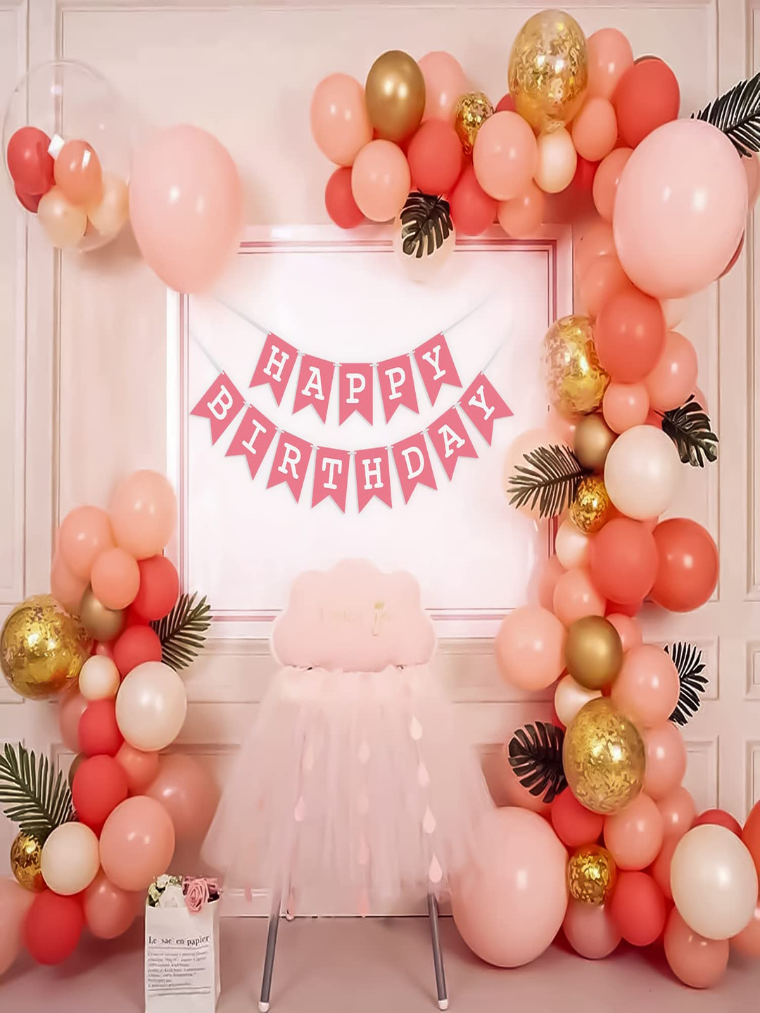 Special You 65 Pcs Pink & Purple Balloons & Banner Festive Decor