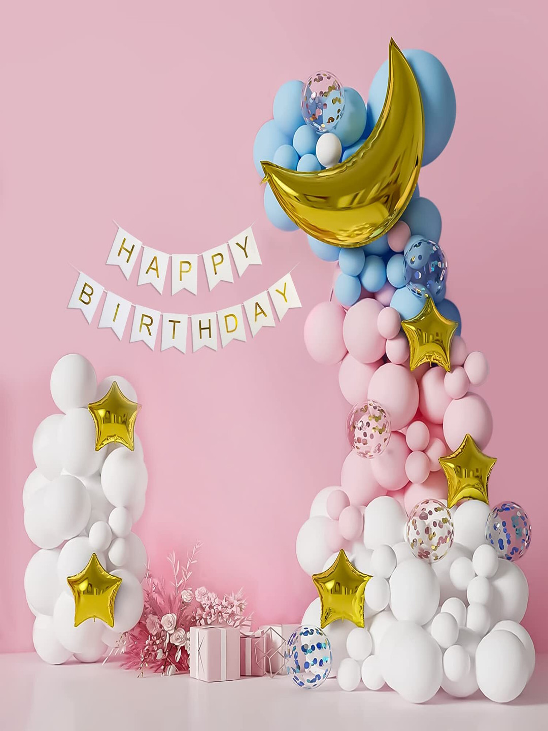 Special You Blue & White  68 Pieces Balloons Birthday Celebrations