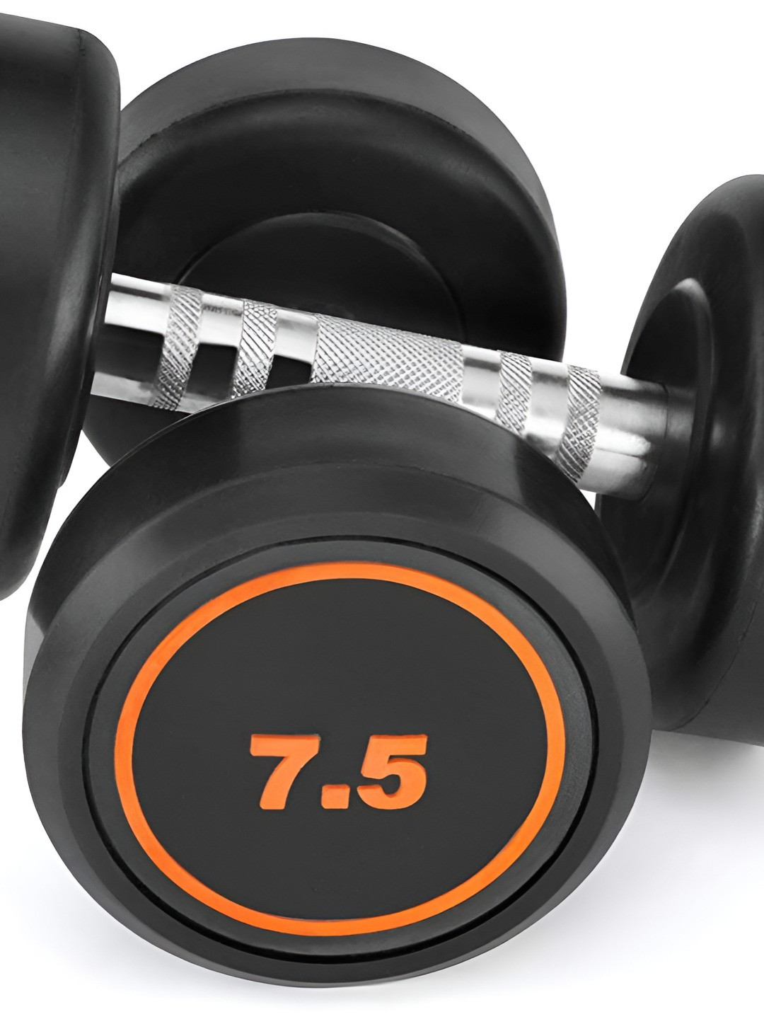 HackerX 2 Pieces Rubber Coated Round Fixed Weight Dumbbells - 7.5Kg Each