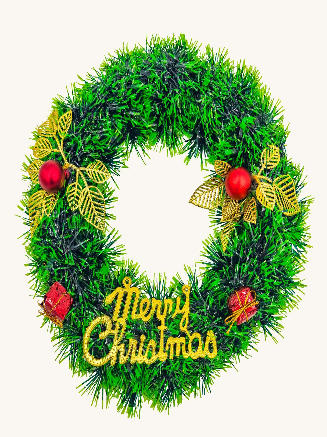 Special You Green & Red Merry Christmas Wreath