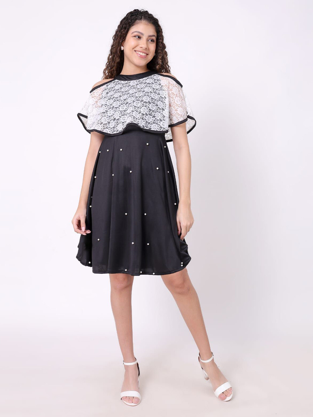 ORIEX THE ORIGINAL FASHION Embellished Net A-Line Dress