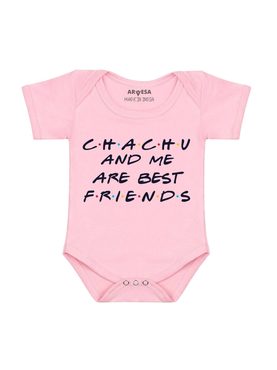 Arvesa Chachu & Me Are Best Friend Printed Bodysuit
