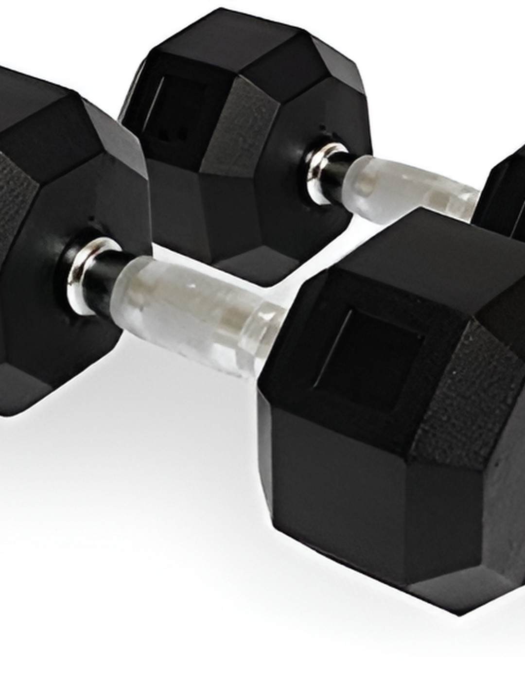 HackerX 2-Pcs Fixed Weight Hexagonal  Rubber Dumbbell 10 kg