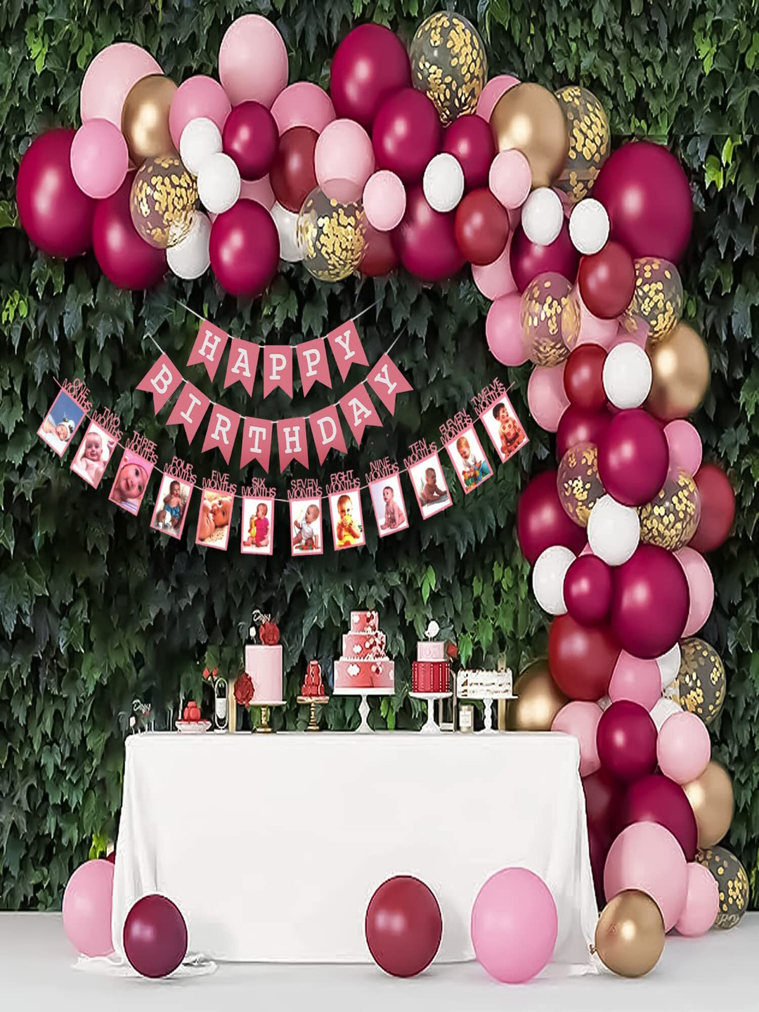 Special You Pink & White 65 Pieces Birthday Decoration Balloons