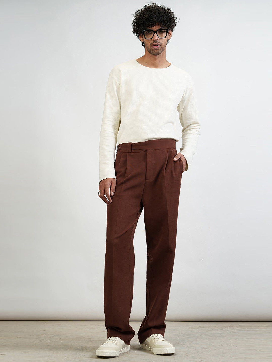 FREAKINS Men Almond Gurkha Korean Pants