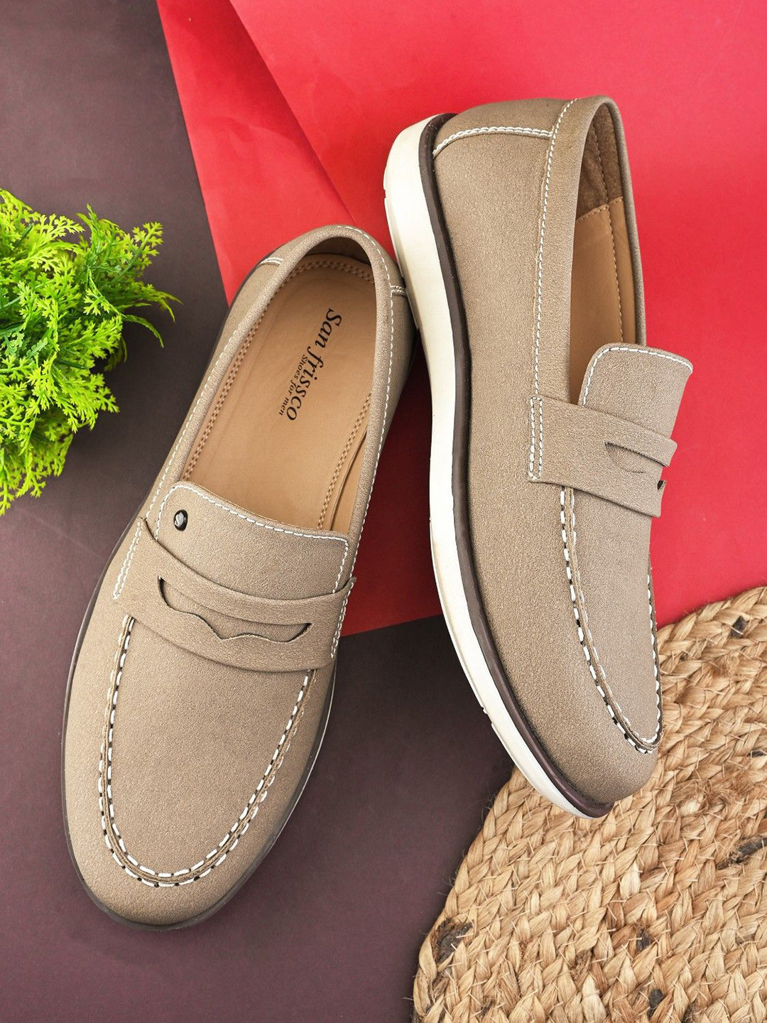 San Frissco Men Round Toe Penny Loafers