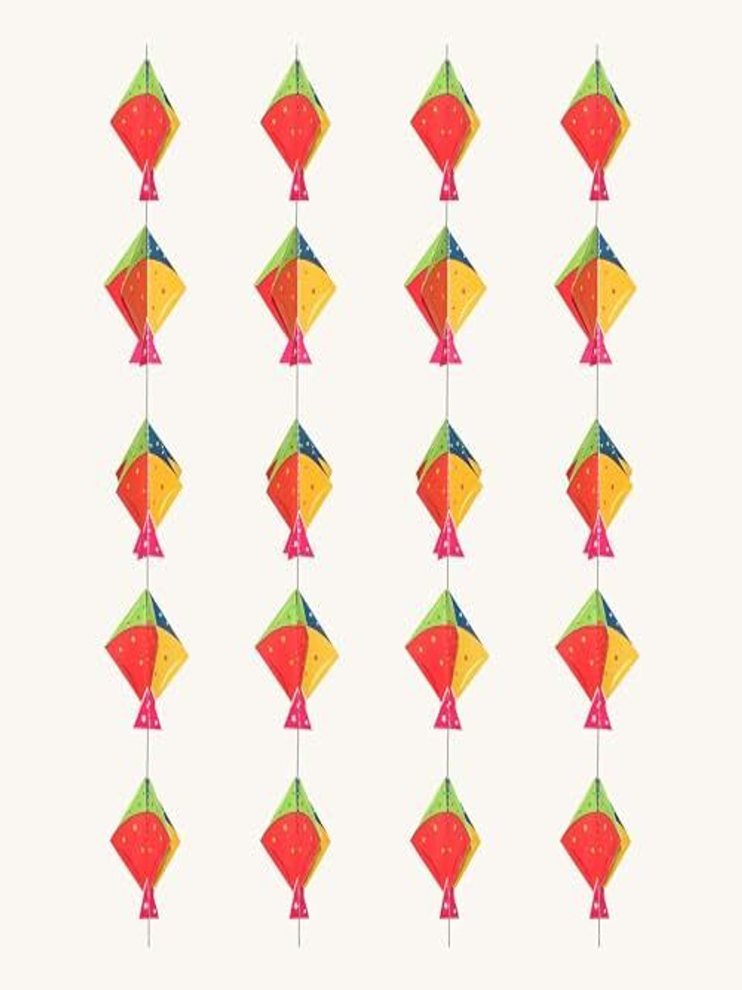 Special You Red & Yellow 4 Pieces Hanging Kites Garland Decoration