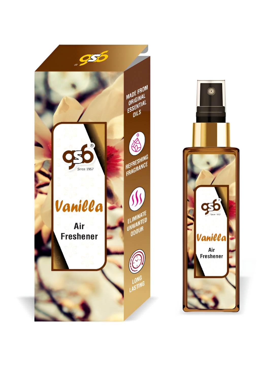 GSB Vanilla Beige And White Long Lasting Air Freshener - 100 ml