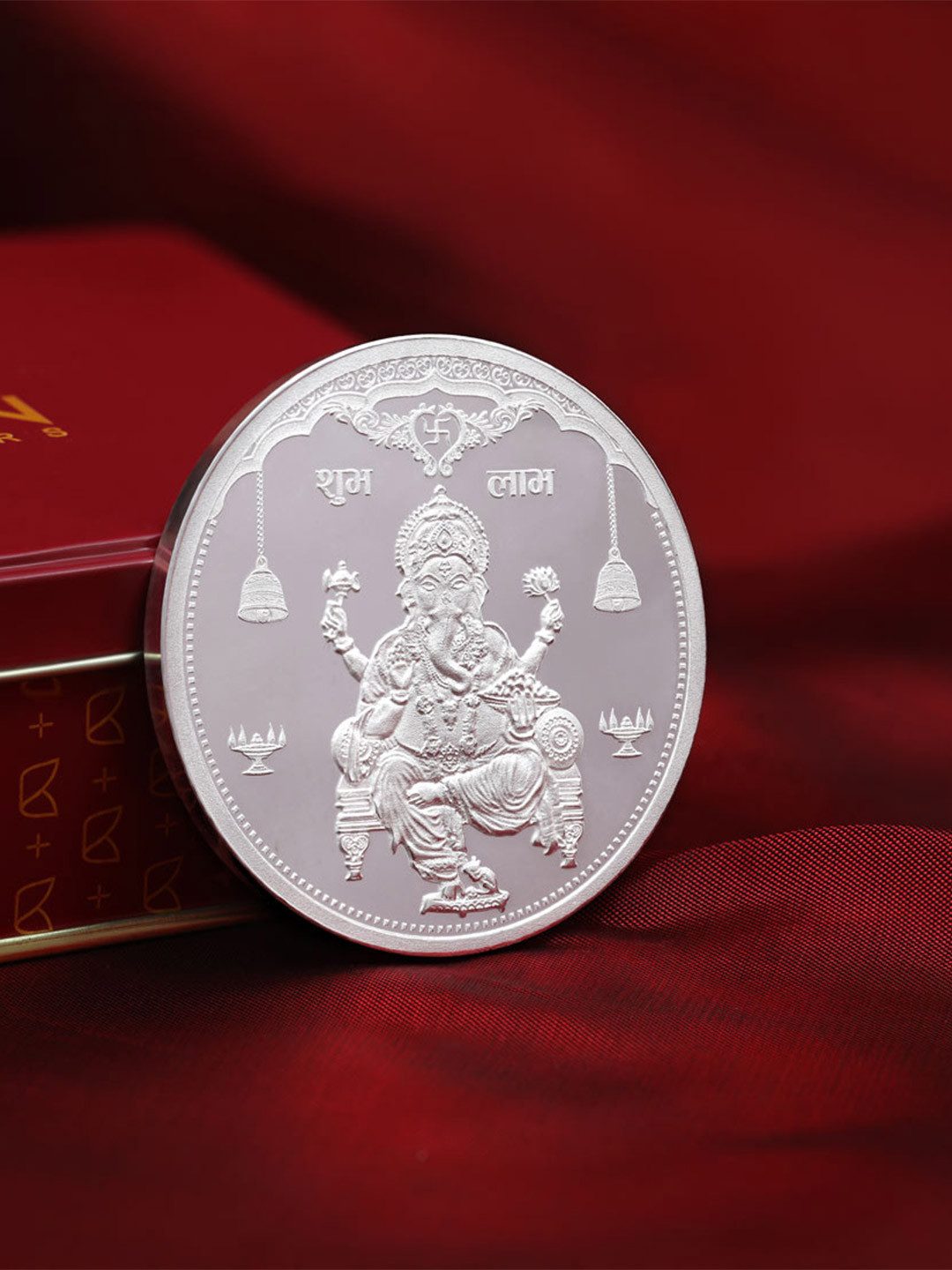 Kalyan Jewellers 999 Pure Ganpati Silver Coin - 100 gm