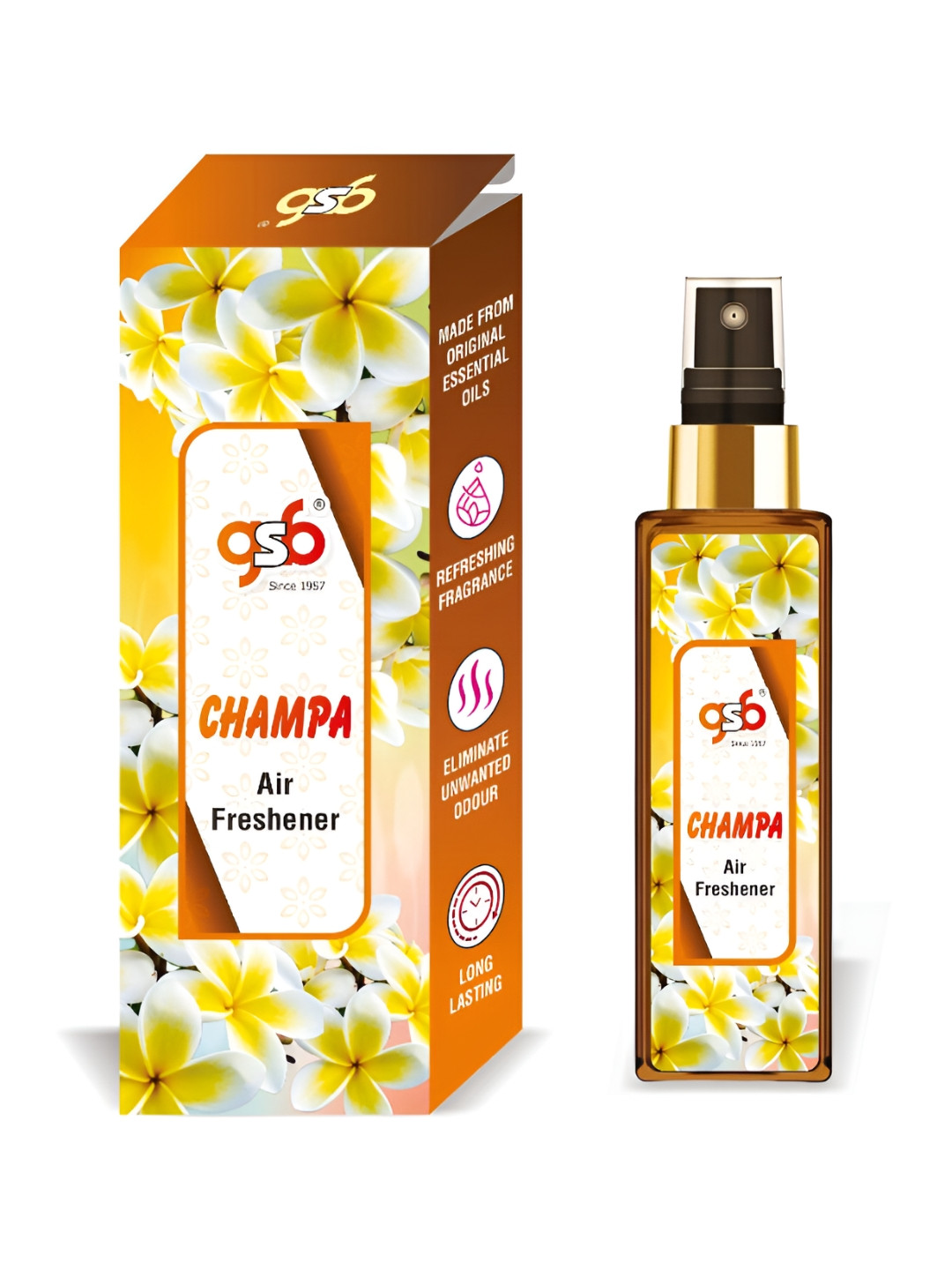 GSB Champa Yellow And White Long Lasting Natural Air Freshener-100 ml