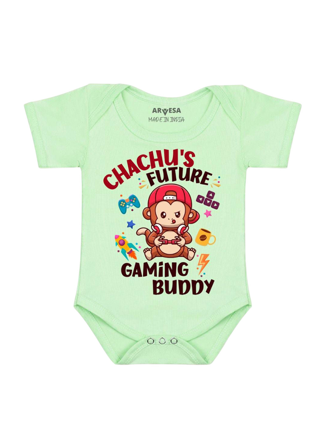 Arvesa Chachu Future Gaming Buddy Printed Romper