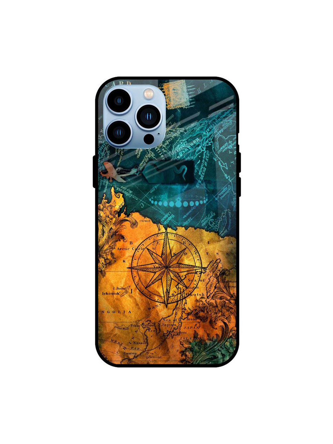 QRIOH Architecture Map Real Printed iPhone 13 Pro Back Case
