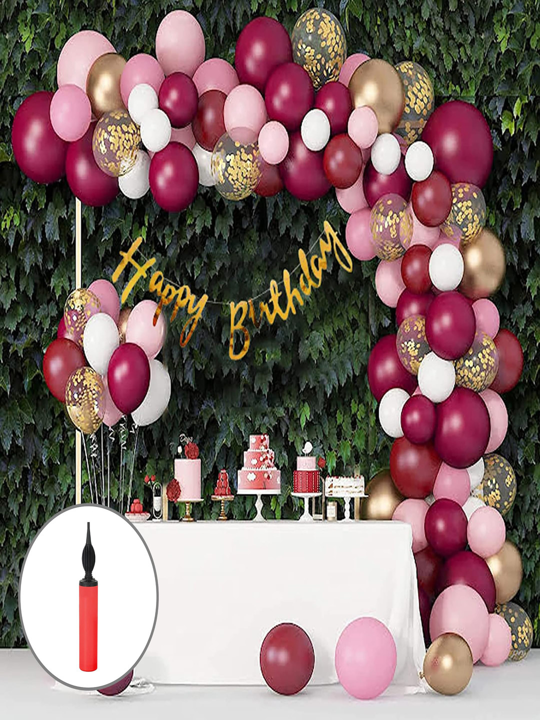 Special You 64-Pcs White & Pink Festive Decor