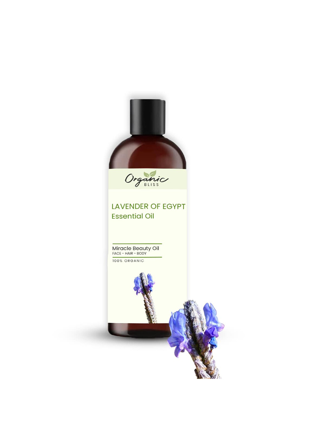 Organic Bliss Lavender Of Egypt Essential Beauty Massage Oil For Face Hair & Body - 50 ml