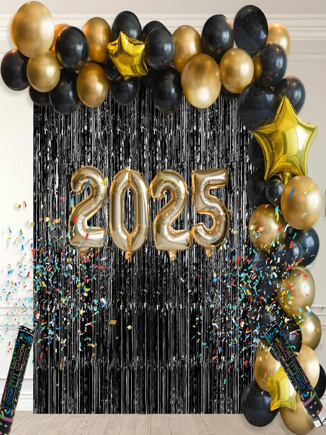 Special You 31 Pcs Black & Gold Balloons Festive Decor