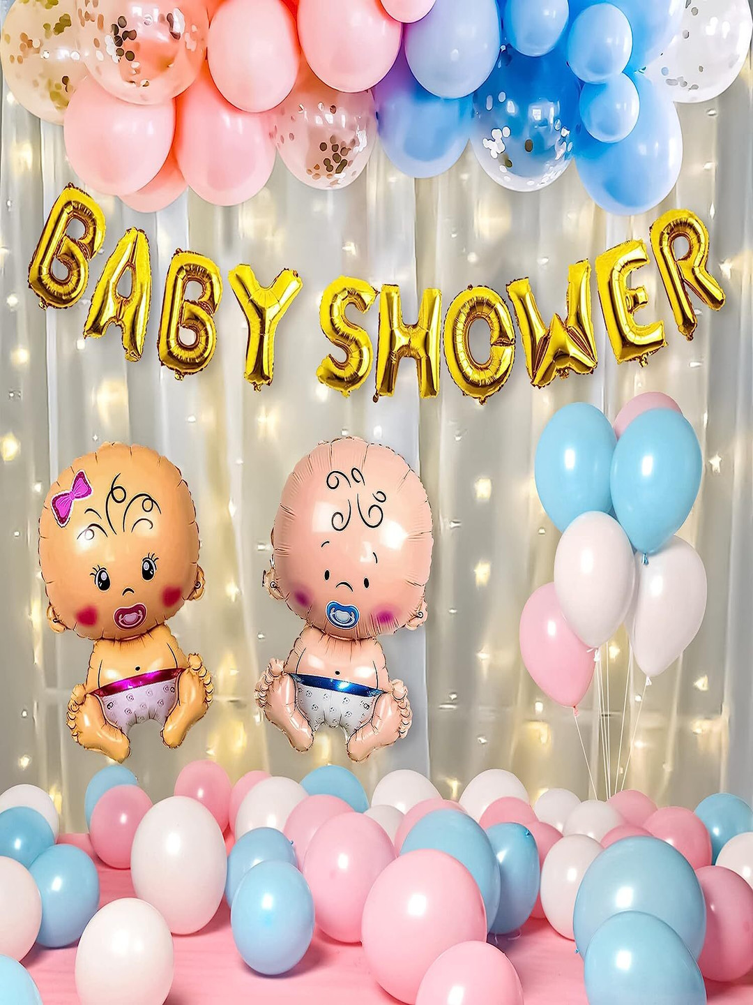 Special You Blue & Pink 43 Pieces Baby Shower Festive Decor
