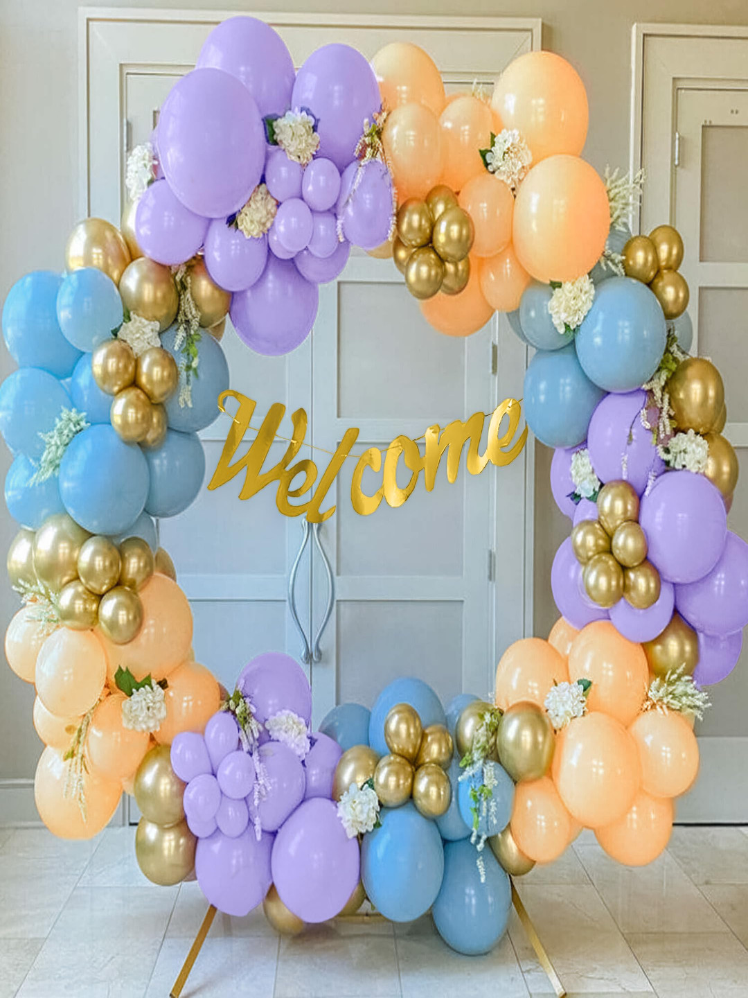 Special You 57 Pcs Purple & Blue Birthday Decorations